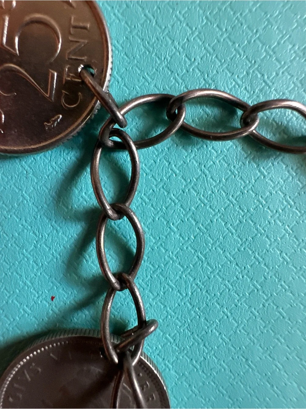 Vintage Sterling Silver Bracelet With International Coins